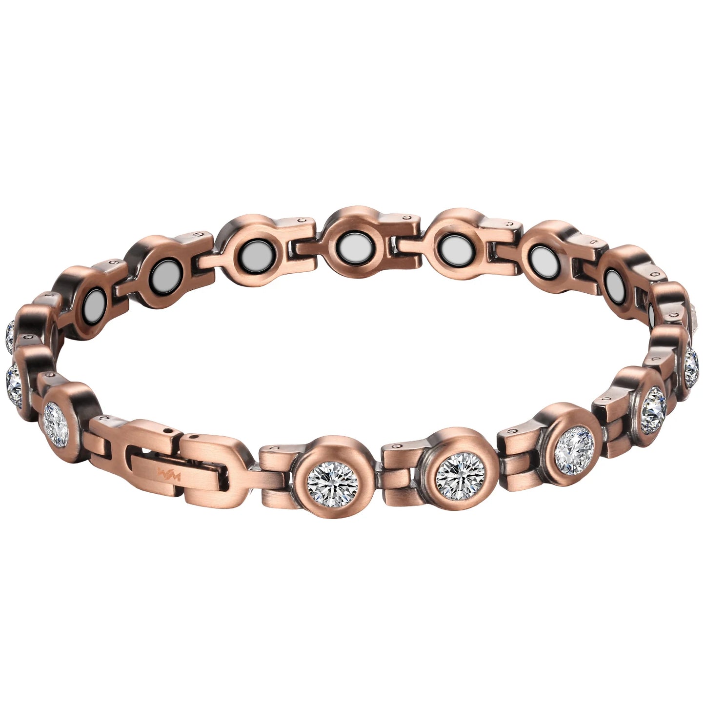 Women's Copper Crystal Magnetic Therapy Bracelet