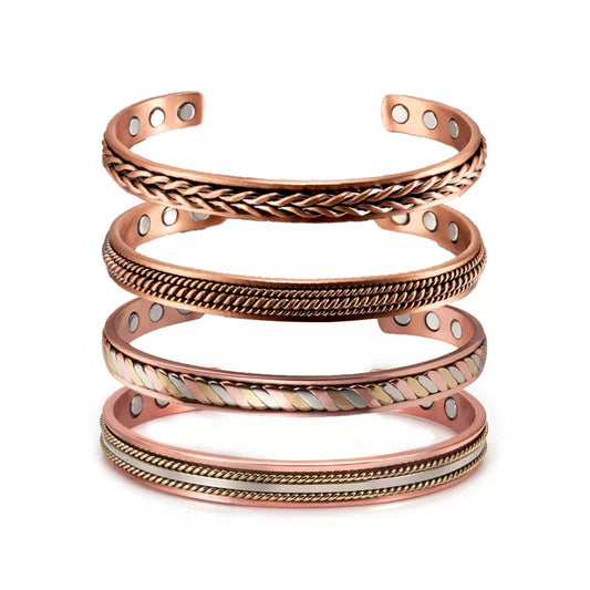 Twisted Women’s Copper Magnetic Therapy Bracelet Bangle