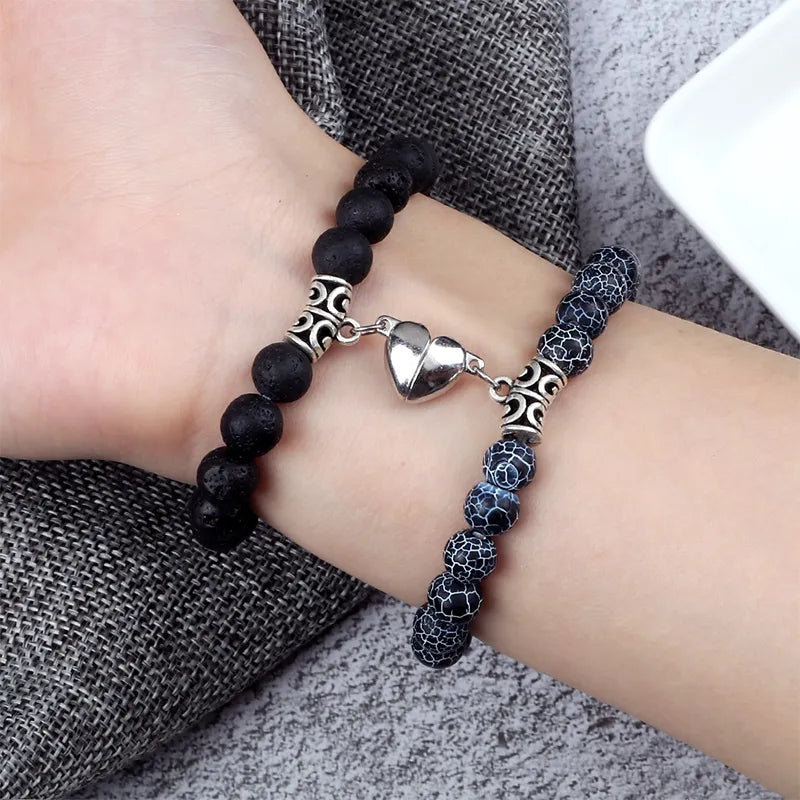 natural stone couple bracelet