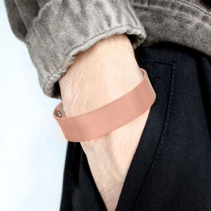 Magnetic Therapy Bracelet Pure Copper Bangle Open Cuff Design