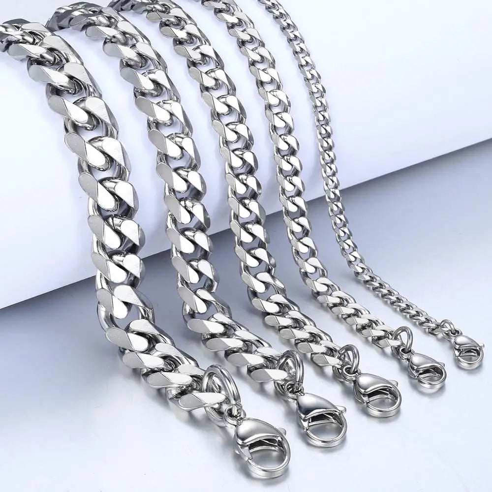 Stainless Steel Anklet for Men (Silver)
