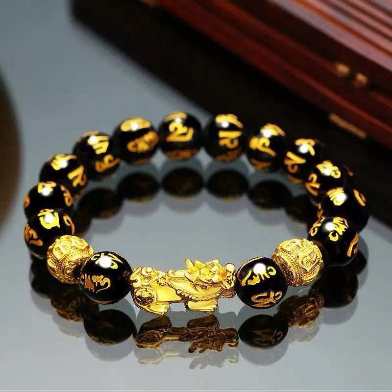 Black And Gold Magnetic Hematite Bracelet