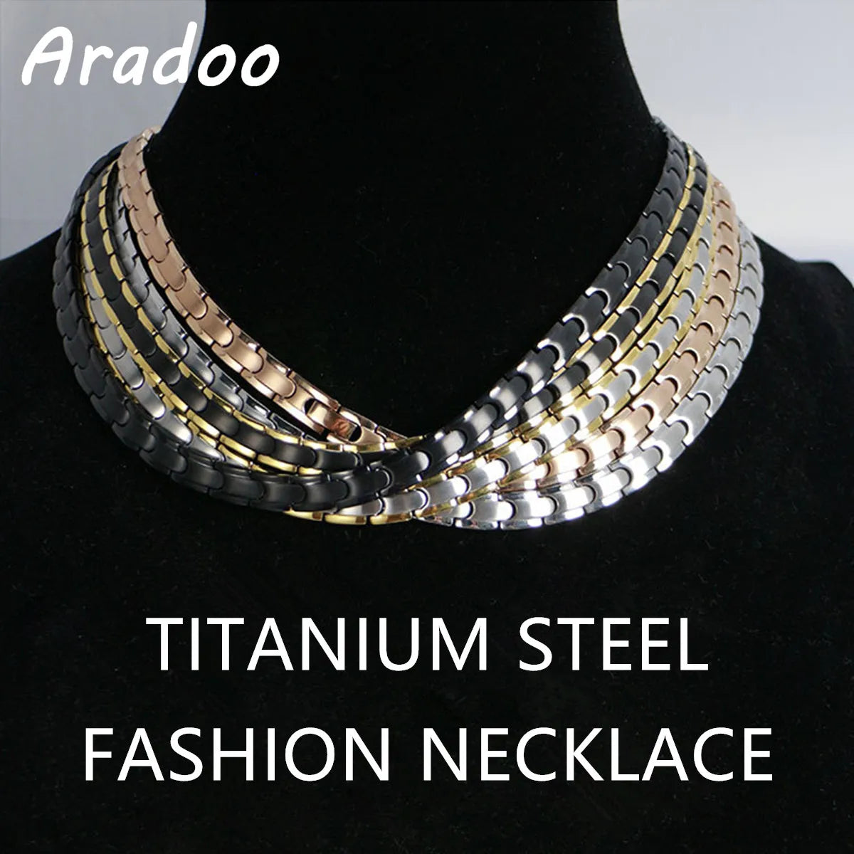 Silver Titanium Magnetic Therapy Necklace For Men & Women