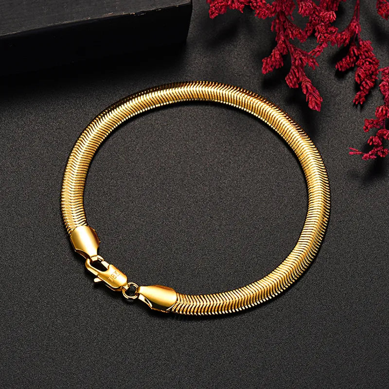 snake chain gold bracelet