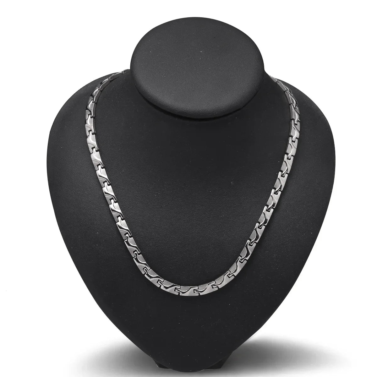 Silver Titanium Magnetic Therapy Necklace