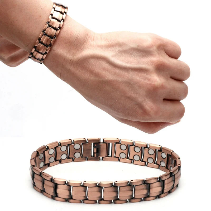 3x Strength Vintage Pure Copper Magnetic Bracelet for Men