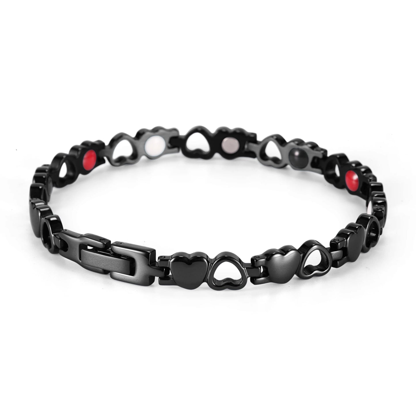 Weight Loss Titanium Magnetic Therapy Anklet for Women (Black)
