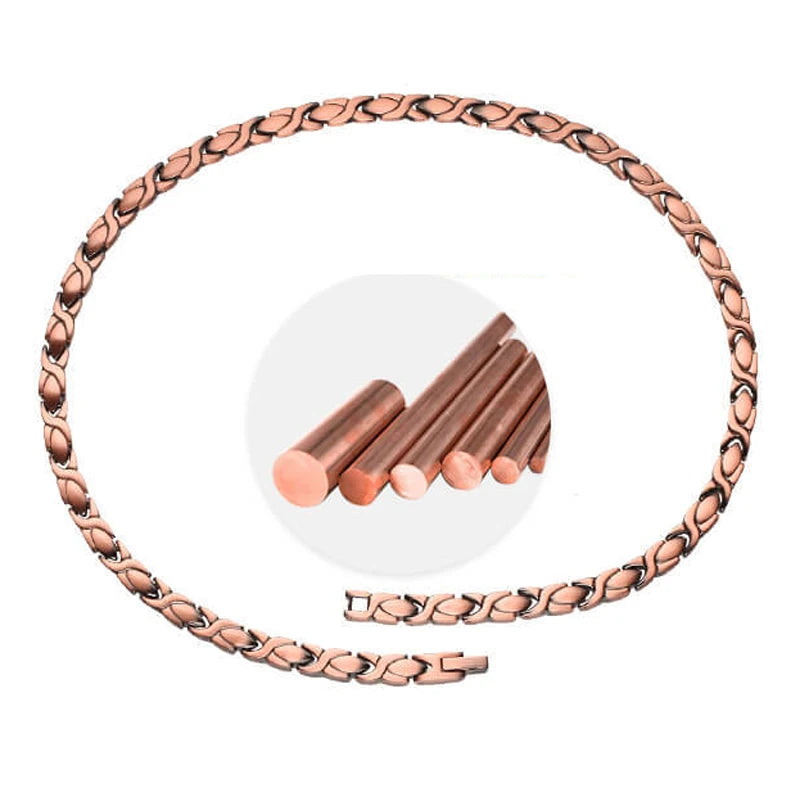 Ultra Strength Copper Magnetic Therapy Necklace  For Men