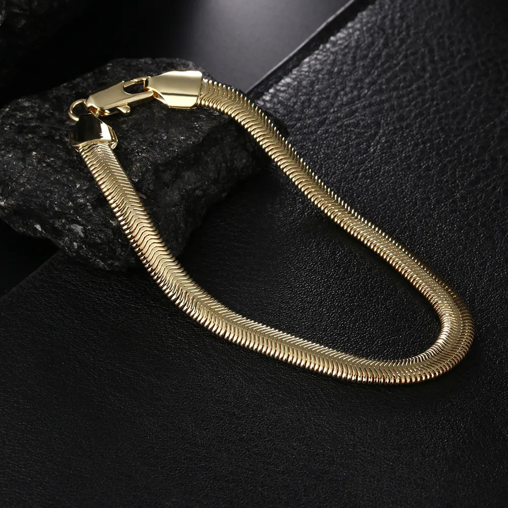 snake chain gold bracelet
