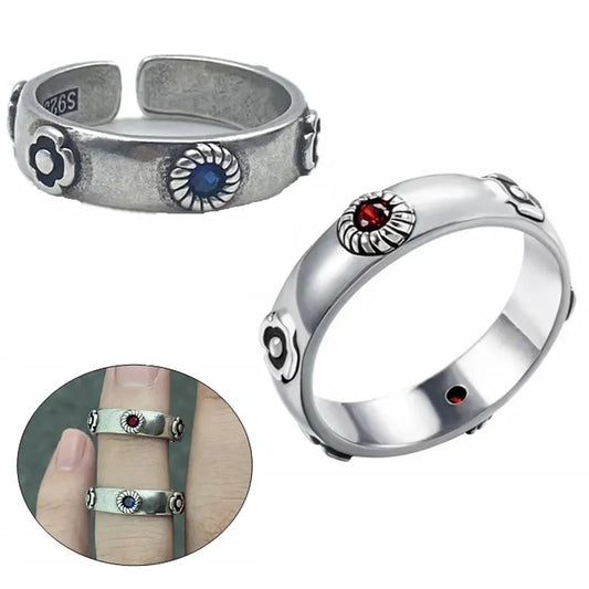 Anime Cosplay Crystal Magnetic Therapy Ring (Silver)